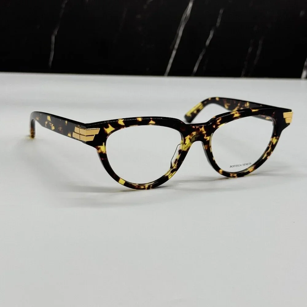 NEW BOTTEGA VENETA BV1106O 002 CAT EYE HAVANA WOMEN EYEGLASSES